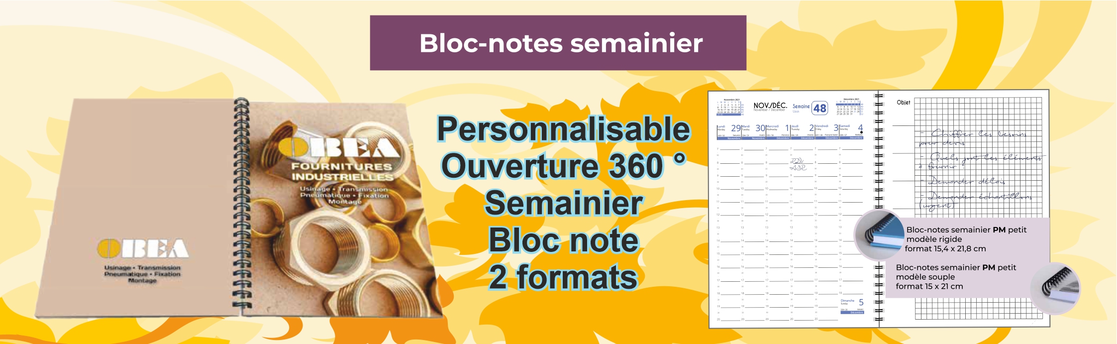 Lire la suite à propos de l’article Bloc notes et semainier